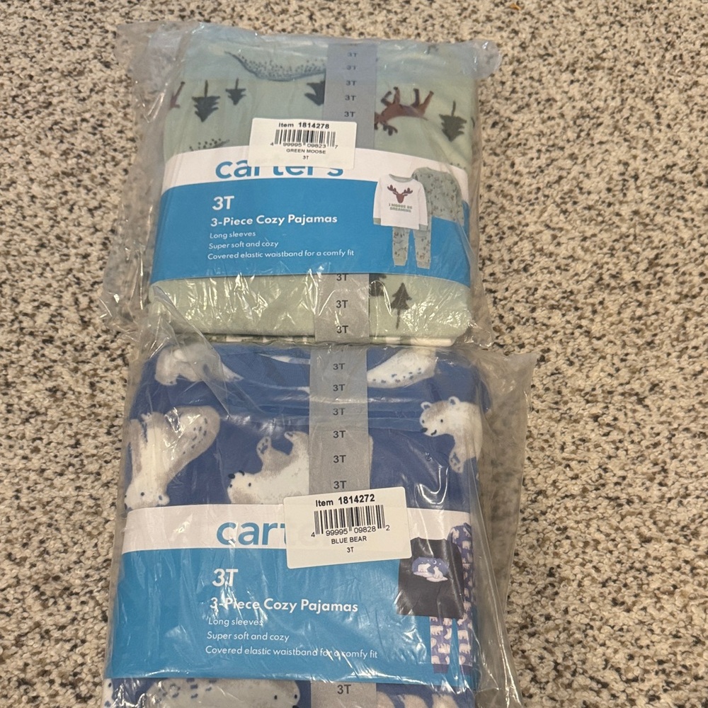 2 Carter's 3 Piece Pajama Sets